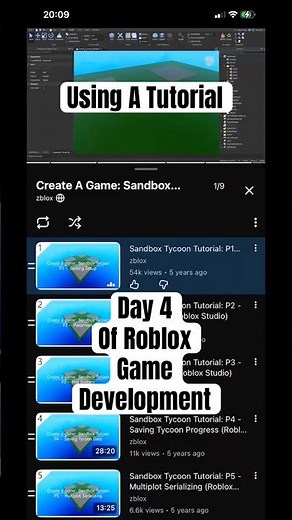 Using Tutorials to make my Roblox game - Day 4 of Roblox development #roblox #robloxdev #community