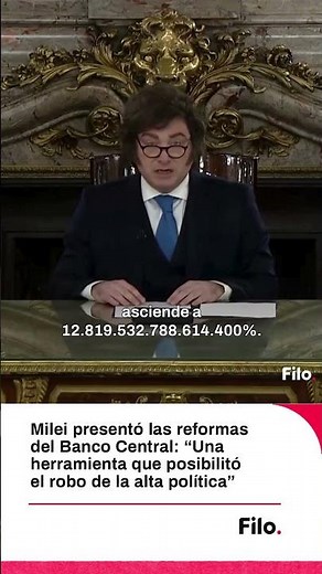 Milei presented the reform of the Central Bank's charter in a nationwide broadcast