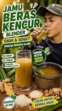How to make delicious and healthy blender beras kencur herbal drink #ngeshortsbareng