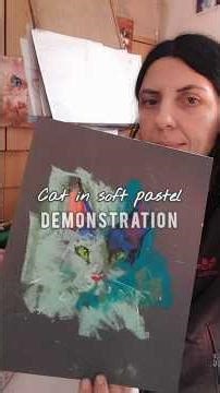 DEMO Cat in soft pastels @yaelmaimonartist #art #demonstration #cat #pastel #painting #color
