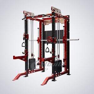 [Hot Item] Commercial Smith Machine Gym Fitness Multi Functional Trainer Equipment Free Weights Power Rack