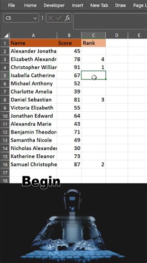 How to Use RANK Formula in Excel🤖💻