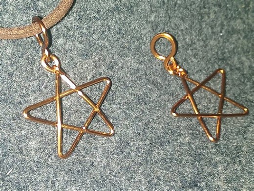 Simple copper star pendant for beginners - DIY wire jewelry 1