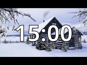 15 Minutes Timer with Music | Snowfall Timer