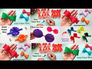 6 Easy & Amazing Bow using Paper | Top 6 Bow Out Of Paper | How to Make a Paper Bow Easy | DIY Bow🎀
