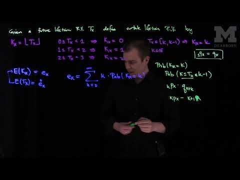 Complete Expectation of Life Random Variable