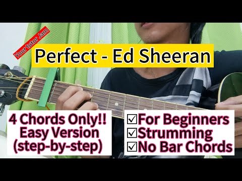Perfect- Ed Sheeran | Guitar Tutorial | Strumming | Easy Version(step-by-step)