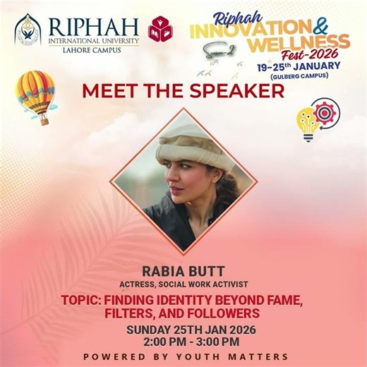 Meet the visionary speakers | Riphah Innovation & Wellness Fest 2026