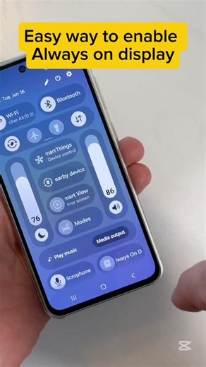 Easy way to enable Always on display on Samsung Galaxy phones #samsungtips #alwaysondisplay #shorts