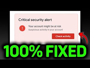 HOW TO REMOVE CRITICAL SECURITY ALERT GOOGLE 2026! (FULL GUIDE)