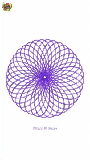 Mesmerizing Purple Spirograph Flower 🌸 | Satisfying & Relaxing Geometric Art ✨ #art #shorts #yt