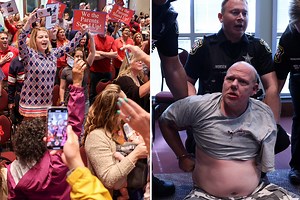 Violence erupts at school board meeting on transgender rules & 2 are arrested