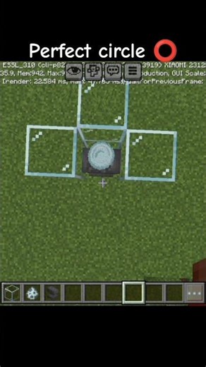 minecraft perfect circle ⭕#shorts #minecraft