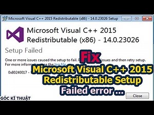 Fix Microsoft Visual C++ 2015 Redistributable Setup Failed error ...