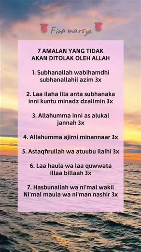 7 amalan yang tidak d tolak