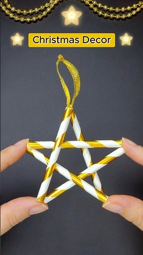 Paper Straw Star 🌟 Christmas Tree Toy Decorations | How to Make a STAR Using Straws DIY Craft Ideas