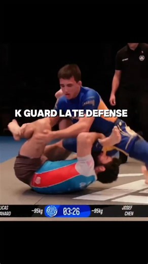 The Technical Grappler on Instagram: "K guard late defense - comment "K guard" and I'll send you a full breakdown on K guard defense. K guard is one of the few guards that demands both early stage and late stage defense. The transition between these stages is short, and mistakes lead directly into deep leg entanglements or back takes. Understanding the primary attack from K guard: Splitting the legs from the backside to enter BS 50/50 or matrix. The two requirements for this entry: 1. The second