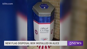 New U.S. flag retirement box installed in Alice, Texas