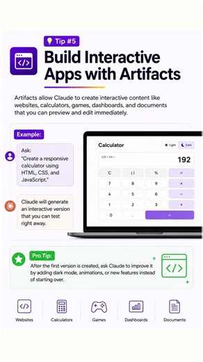 Claude Ai Tip #5: Build Interactive Apps with Artifacts