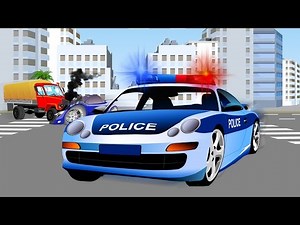 Die Polizeiautos - Animierter Zeichentrick in Deutsch - Lehrreicher Zeichentrickfilm