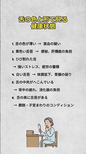 舌の色と形で見る健康状態 #舌チェック #健康サイン #体調管理