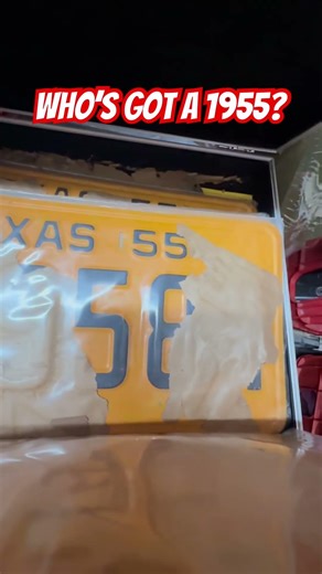 1955 Texas License Plate Pair #licenseplates #belair #chevy