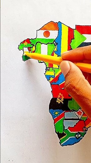 Draw Flag Map of Ghana 🇬🇭 #ghana