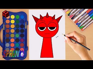 How to Draw Red Sprunki Raddy | Step by step | Sprunki Incredibox | Easy Drawing