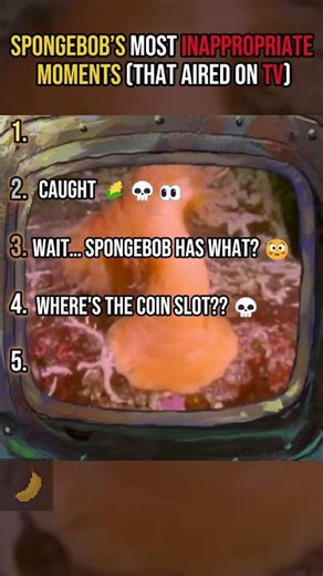 SpongeBob’s Most Inappropriate Moments (That Aired on TV) #shorts #shortvideo