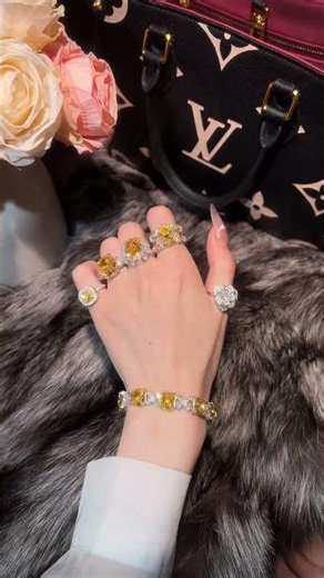 ✨ Dive into luxury with this stunning yellow diamond jewelry collection!