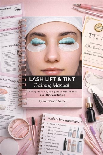 Lash Lift & Tint Training Manual Editable Canva Template | Lash Artist Course Guide | Beauty Business Forms | Instant Download - Etsy