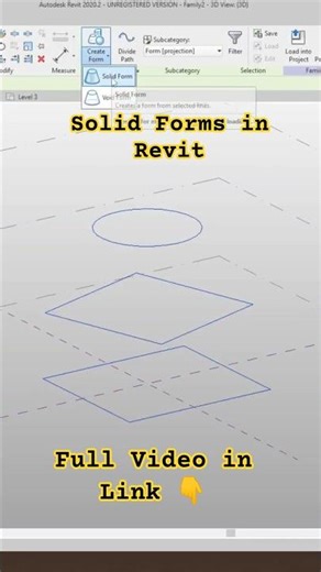 Solid Form in Revit #architecture #bim #revit #bimparametrics #revittutorial