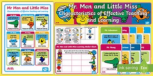 Mr. Men and Little Miss Characteristics of Effective Teaching and Learning Display Pack (New EYFS 2021)