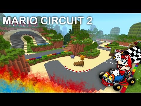 SNES Mario Circuit 2 - Mario Kart in Minecraft