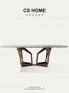 [Hot Item] Marble Wooden Dining Table with Acrylic