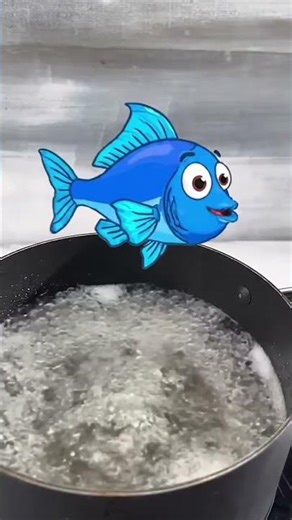 Hand-Shaped Bread in Boiling Pan 🍞🔥 Cartoon Fish Swimming Magic!"