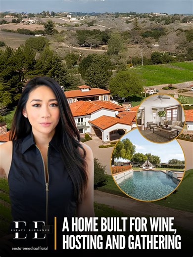 In the heart of Santa Ynez wine country 🍷 A true vineyard estate designed for hosting, from intimate dinners to full gatherings with friends and family. Warm, inviting, and built for the kind of lifestyle where good wine and good company come together. #vineyard #winecountry #realestate