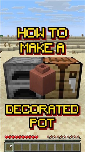 #shorts Minecraft: How to make a Decorated Pot