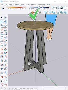 Beginner’s Guide: Crafting a Stunning Round Wooden Dining Table in SketchUp #SketchUp #Shorts