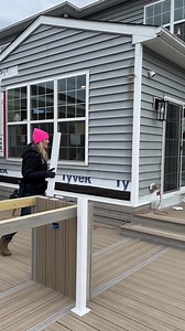 Install of this Deckorators cable rail is just about this easy 😲 #railing #cable #moderndesign #deck #cablerailing #building | Premier Outdoor Living