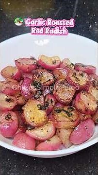 🥗 Garlic Roasted Red Radish | Low-Carb Potato Alternative 🧄🍋#cleaneating#lowcarbrecipes #ketorecipe