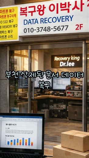 삭제된 문서 데이터 복구“워드·엑셀·한글 파일이 사라졌다면, 아직 포기하지 마세요” #복구왕이박사 #smartphone #ssd외장하드