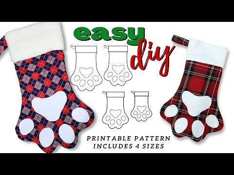 DIY CHRISTMAS ANIMAL PAW STOCKING TUTORIAL