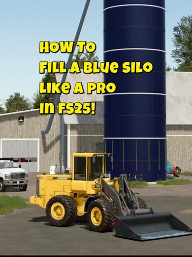 HOW TO FILL A BLUE SILO IN FS25! #foru #farmingsimulator25 #fs25 #fyp #farming