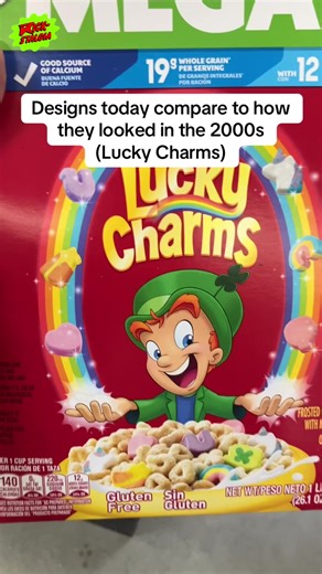 Happy St. Patrick’s Day! And what better way to celebrate than having a bowl of Lucky Charms! It’s cool seeing that most of the core elements of the Lucky Charms design has stayed relatively the same. From the red box to the logo and of course Lucky! (Excluding that one era) Which Lucky Charms style was your favorite? Let me know in the comments! #stpaddysday #luckycharms #2000sthrowback #generalmills #logodesign