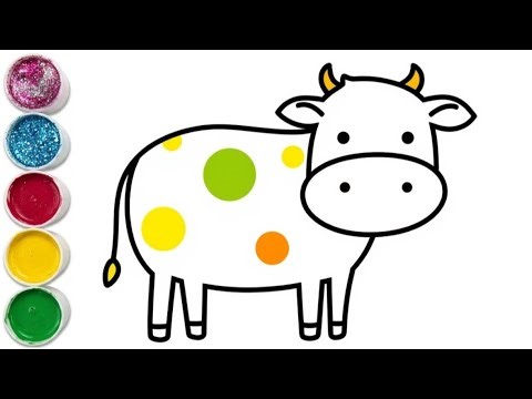 How to Draw and Color a Toy Cow 🐄 Easy Drawing for Kids | Educational Video for Children