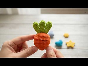 Easy Crochet Carrot 🥕 | Cute Amigurumi Keychain For Beginners | Step-By-Step Tutorial