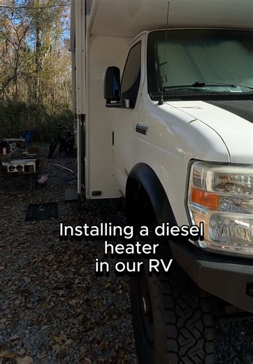 Installing a diesel heater in our RV🔥 This isn’t glamorous — but it changed how we live in our RV. Diesel heat. Dry air. Warm floors. Our previous propane heat had us wiping down windows and walls daily from the resulting moisture that comes with a propane set up. Now that issue is GONE! 😌 👉 Would you DIY this install or hire it out? Questions welcome 👇 #rvliving #rvupgrade #dieselheaterinstall #rvdiy #rvtiktok