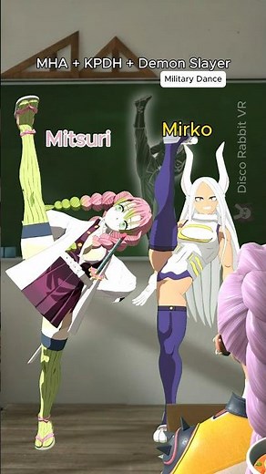 Kpop Demon Hunters + Mirko +Demon Slayer (military dance) #kpdh #mirko #demonslayer #vrchat #gojo