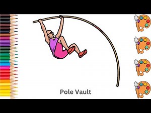 Pole Vault - Sketch Art and Paint | Step by step tutorial | Pencil to Palette